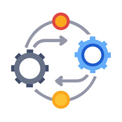 Circular Workflow Management Icon Design