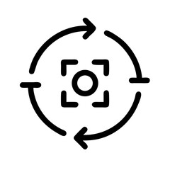 Circular Workflow Management Icon Design