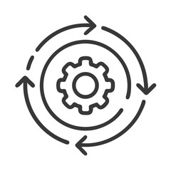 Circular Workflow Management Icon Design