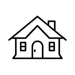 Classic Cottage Style Home Icon Design