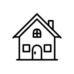 Classic Cottage Style Home Icon Design