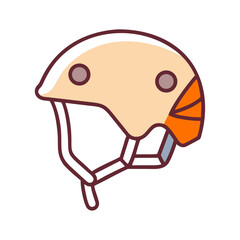 Obraz premium Climbing Helmet Rear View Icon Design