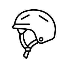 Fototapeta premium Climbing Helmet Rear View Icon Design