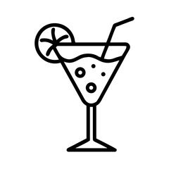 Cocktail Glass Drink Icon Design