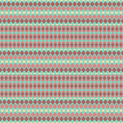 Seamless Ethnic Pattern Texture. Navajo Geometric Print, Rustic Decorative Ornament. Abstract Geometric Pattern. Native American Pattern Ornament for the Design of Clothing