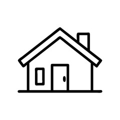 Cottage House with Porch Icon Design