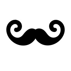 Curled Mustache Symbol Icon Design