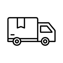 Delivery Truck with Box Icon Design