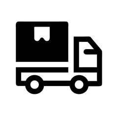 Delivery Truck with Box Icon Design