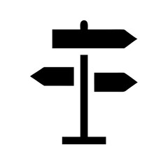Direction Signpost with Arrows Icon Design