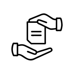 Fototapeta premium Document Support Hands Symbol Icon Design