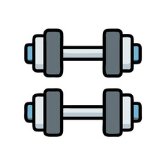 Dumbbell Pair Workout Tool Icon Design