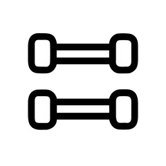 Dumbbell Pair Workout Tool Icon Design
