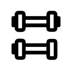 Dumbbell Pair Workout Tool Icon Design