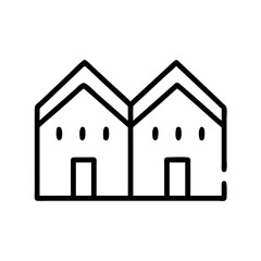 Duplex with Upper Balcony Icon Design