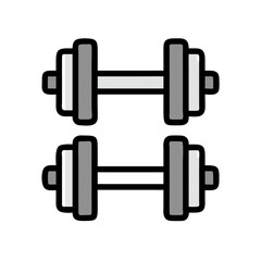 Dumbbell Pair Workout Tool Icon Design