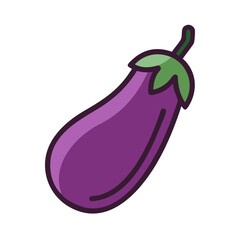 Eggplant Vegetable Icon Design