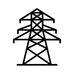Electrical Power Transmission Tower Icon Design