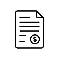Financial Document Statement Icon Design