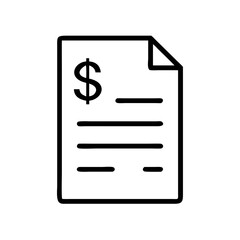 Financial Document Statement Icon Design