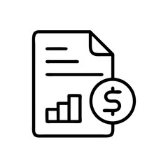 Financial Report Document Delivery Icon Design