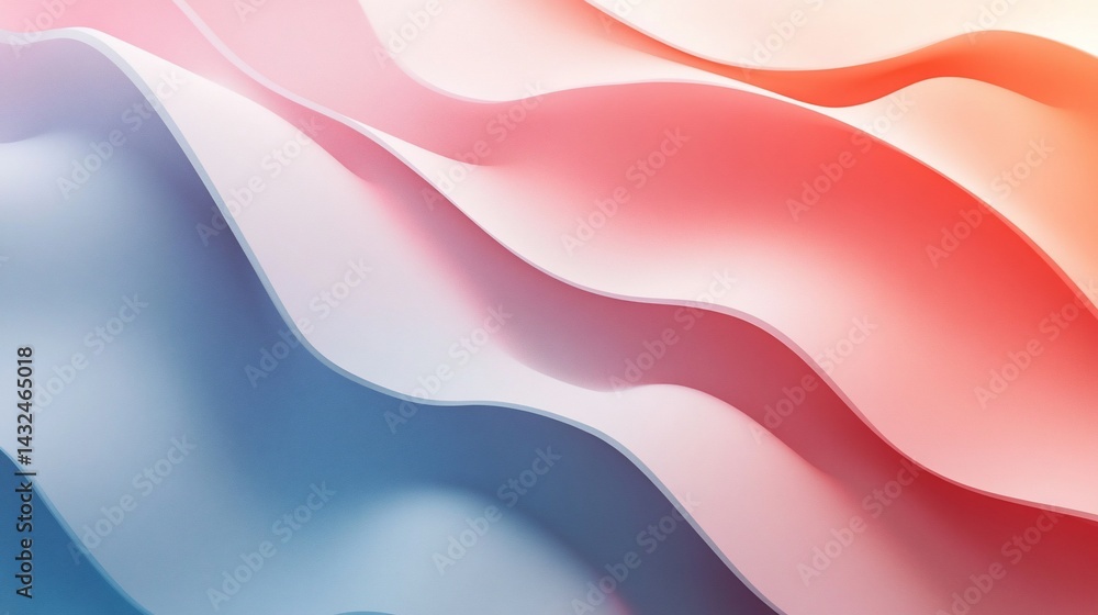Poster abstract gradient background with wavy layers, modern design concept