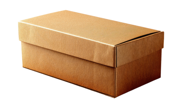 Cardboard Package Box: A simple yet sturdy cardboard box, perfect for packaging, shipping, and storage, capturing the essence of practicality and functionality. 