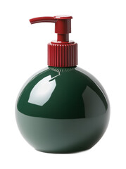 Obraz premium Holiday Soap Dispenser for Festive Bathroom Decor - Isolated on White Background