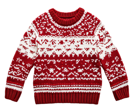 Holiday Sweater for Christmas Wear - Isolated on White Background