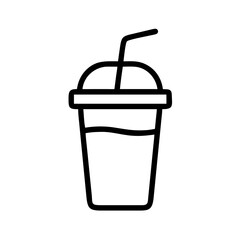 Juice Cup with Straw Lid Icon Design