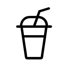Juice Cup with Straw Lid Icon Design