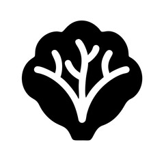 Lettuce or Leafy Salad Icon Design
