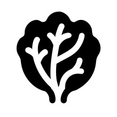 Lettuce or Leafy Salad Icon Design