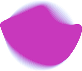 Circle liquid shape in gradient transparent vibrant color, icon, logo, frame