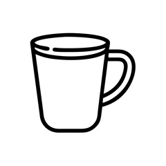 Minimal Mug Side View Icon Design