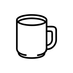 Minimal Mug Side View Icon Design