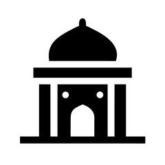 Mosque or Islamic Architecture Icon Design