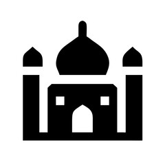 Mosque or Islamic Architecture Icon Design