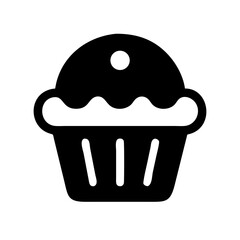 Muffin with Round Top Icon Design