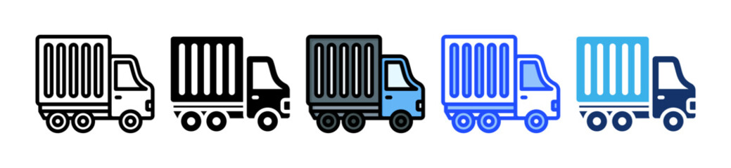 Truck Icon Collection With Multiple Styles