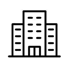 Multi-Story Office Building Icon Design