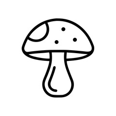 Mushroom Cap with Gills Icon Design