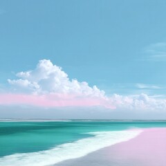 Obraz premium color pastel pink turquoise white Dream miracles happiness happiness peace of mind.