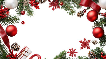 Holiday Themed Picture Frames for Festive Display - Isolated on White Background