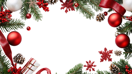 Holiday Themed Picture Frames for Festive Display - Isolated on White Background