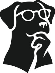 Smart dog vector