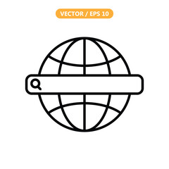 Internet Browser Icon Vector Illustration