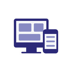 Responsive Web Design Desktop and Mobile Icon