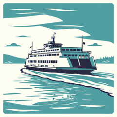 Obraz premium cruise ship in the sea