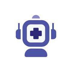 Medical Robot Icon Healthcare AI, Digital Health